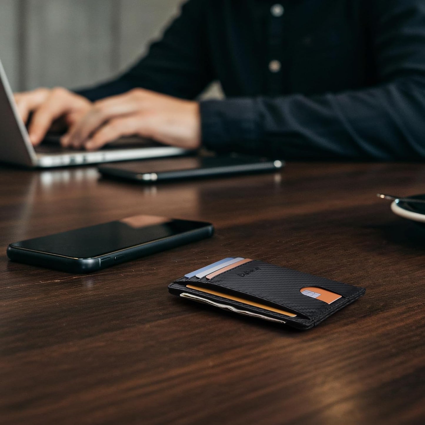 Slim Minimalist RFID Blocking Front Pocket Wallet