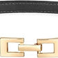 Slim Slide-Adjustable Leather Belt - Gold Buckle, 16 Colors