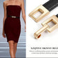 Slim Slide-Adjustable Leather Belt - Gold Buckle, 16 Colors