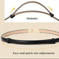 Slim Slide-Adjustable Leather Belt - Gold Buckle, 16 Colors