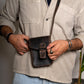 Men's Small Phone Crossbody Messenger Bag - Full Grain