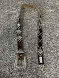 Rhinestone Concho Hair-On Hide Belt - Western Bling Belt
