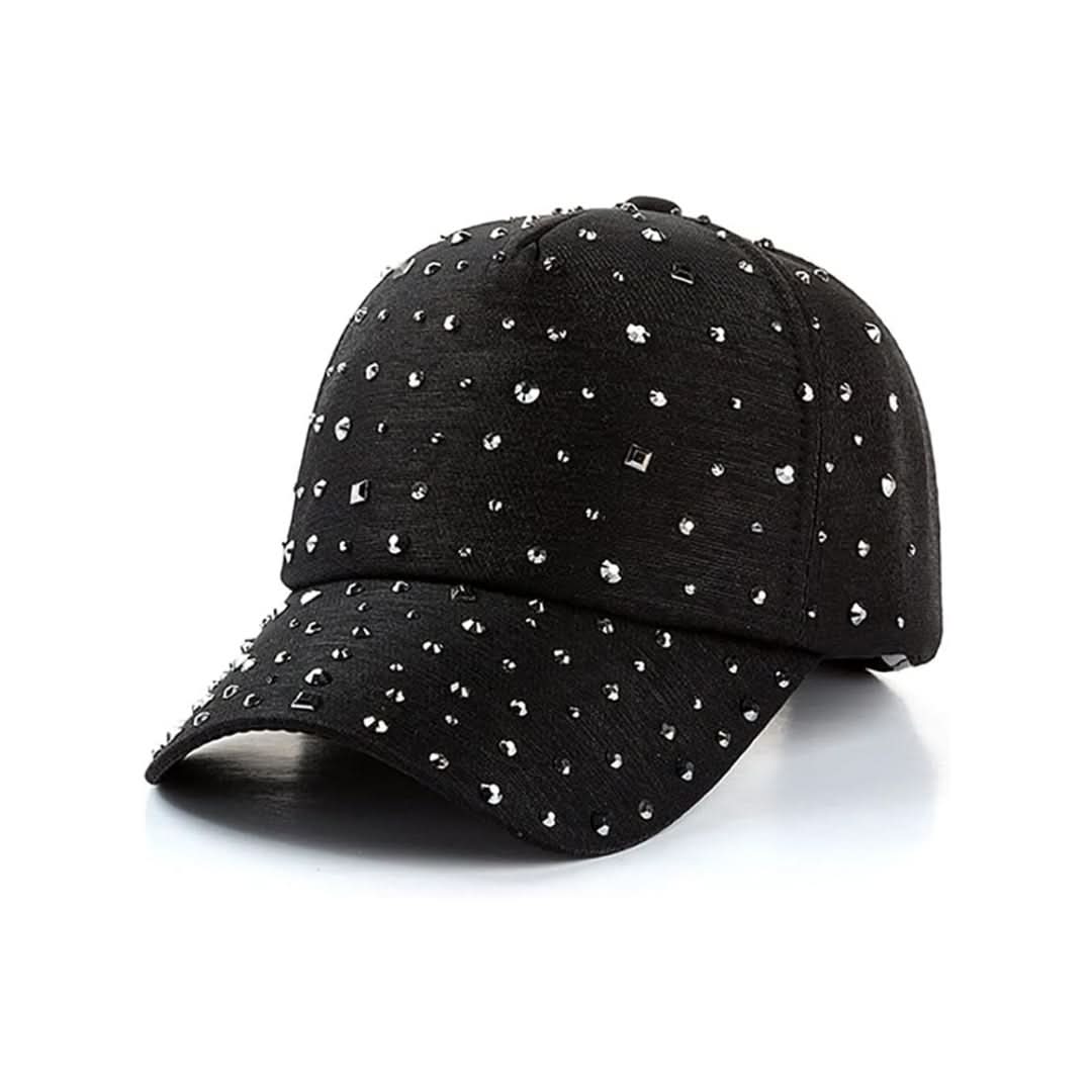 Sparkling Rhinestone Studded Baseball Cap - Adjustable & Stylish
