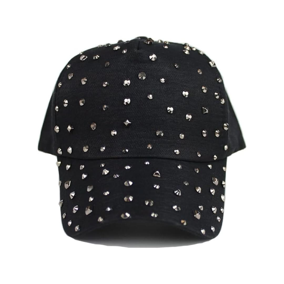 Sparkling Rhinestone Studded Baseball Cap - Adjustable & Stylish