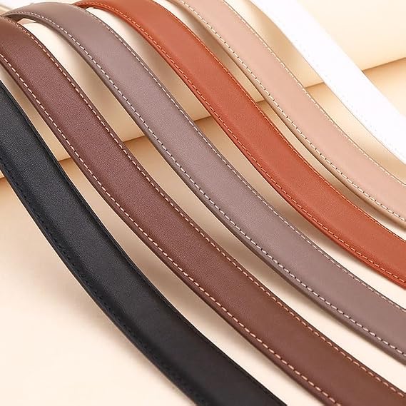 Square Buckle Minimalist Skinny Belt - Gold Tone Office Style