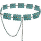 Square Concho Boho Chain Belt - Western Waist Belt