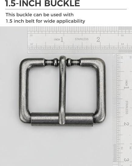 Square Roller Belt Buckle - Retro Workwear Style