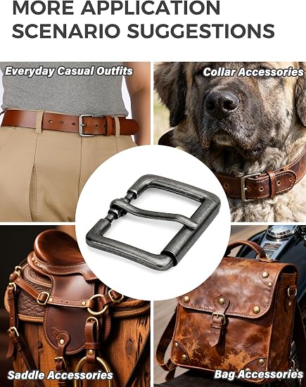 Square Roller Belt Buckle - Retro Workwear Style