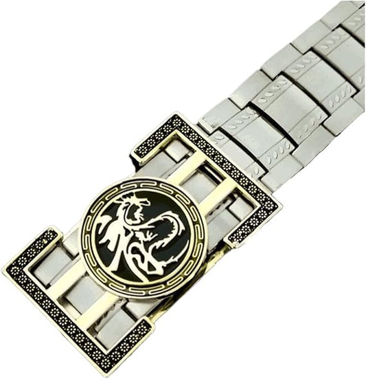 Stainless Steel Dragon Buckle Belt - Bold Punk Style