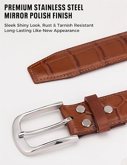 Stainless Steel Polished Buckle - Mirror Finish, Heavy Duty