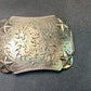 Star & Floral Filigree Swirl Western Belt Buckle