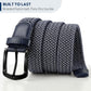 Stretch Braided Golf Belt with Leather-Tipped Tail