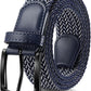 Stretch Braided Golf Belt with Leather-Tipped Tail