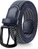 Stretch Braided Golf Belt with Leather-Tipped Tail