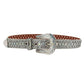 TRB Silver Rhinestone Studded Belt - Dazzling Crystal Strap Accessory