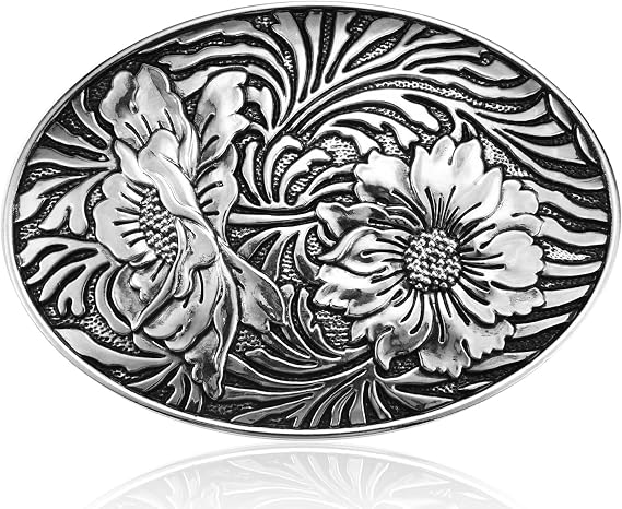 Texas Flower Filigree Western Belt Buckle - Cowgirl Style