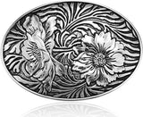 Texas Flower Filigree Western Belt Buckle - Cowgirl Style