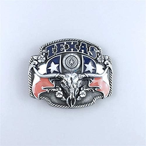 Texas Longhorn Western Belt Buckle for Men - Vintage Bull Head Zinc Alloy