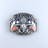 Texas Longhorn Western Belt Buckle for Men - Vintage Bull Head Zinc Alloy