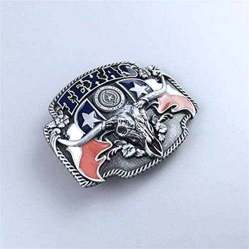 Texas Longhorn Western Belt Buckle for Men - Vintage Bull Head Zinc Alloy