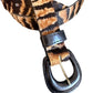 Tiger Print Hair-On Hide Belt - Vintage 90s Style