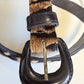 Tiger Print Hair-On Hide Belt - Vintage 90s Style