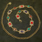 Glass Diamond Concho Waist Chain - Sparkly Western Belt
