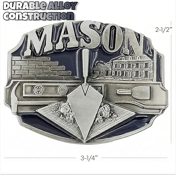 Trowel Design Fraternal Masonic Belt Buckle for Men