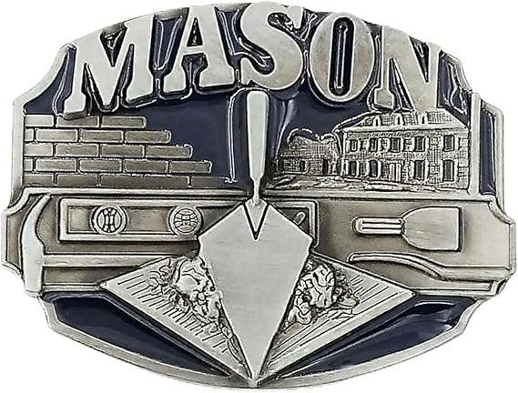 Trowel Design Fraternal Masonic Belt Buckle for Men
