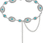 Turquoise Concho Western Belt - Boho Cowgirl Waist Belt