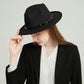 Two-Tone Wide Brim Fedora - Classic Panama Style Hat