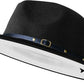 Two-Tone Wide Brim Fedora - Classic Panama Style Hat
