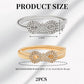 Rhinestone Infinity Buckle Belt Set - Silver & Gold, 2-Piece