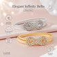 Rhinestone Infinity Buckle Belt Set - Silver & Gold, 2-Piece