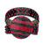 Unisex Red & Black Rhinestone Globe Buckle Glitter Belt
