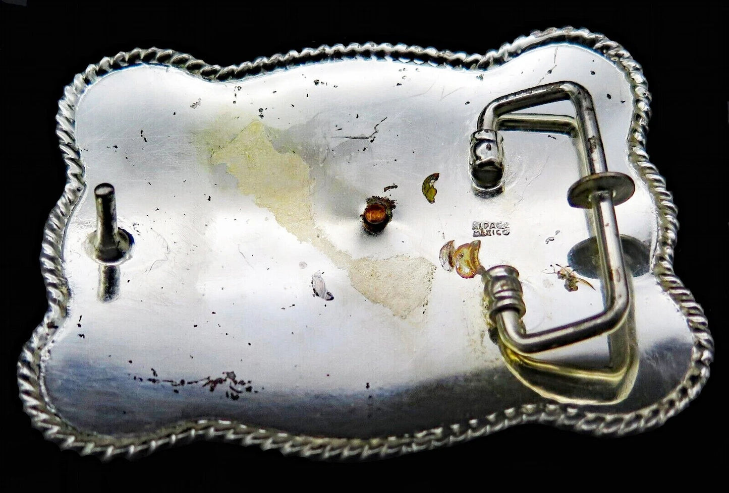 Vintage Horse Filigree Western Buckle - Plated Metal