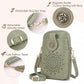 Vegan Leather Crossbody Phone Purse with Tassels