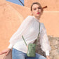 Vegan Leather Crossbody Phone Purse with Tassels