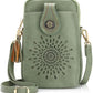 Vegan Leather Crossbody Phone Purse with Tassels