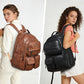 Vegan Leather Laptop Backpack for Women - Large Capacity
