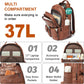 Vegan Leather Laptop Backpack for Women - Large Capacity