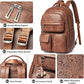 Vegan Leather Laptop Backpack for Women - Large Capacity