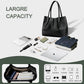 Vegan Leather Tote Bag - Large Capacity Travel Purse