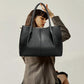 Vegan Leather Tote Bag - Large Capacity Travel Purse