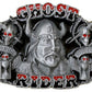 Viking Ghost Rider Skull & Dragon Biker Belt Buckle - Pewter Finish