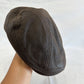 Vintage Brown Leather Ivy Flat Cap - Newsboy Driving Style