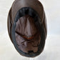 Vintage Brown Leather Ivy Flat Cap - Newsboy Driving Style