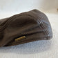Vintage Brown Leather Ivy Flat Cap - Newsboy Driving Style