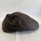 Vintage Brown Leather Ivy Flat Cap - Newsboy Driving Style