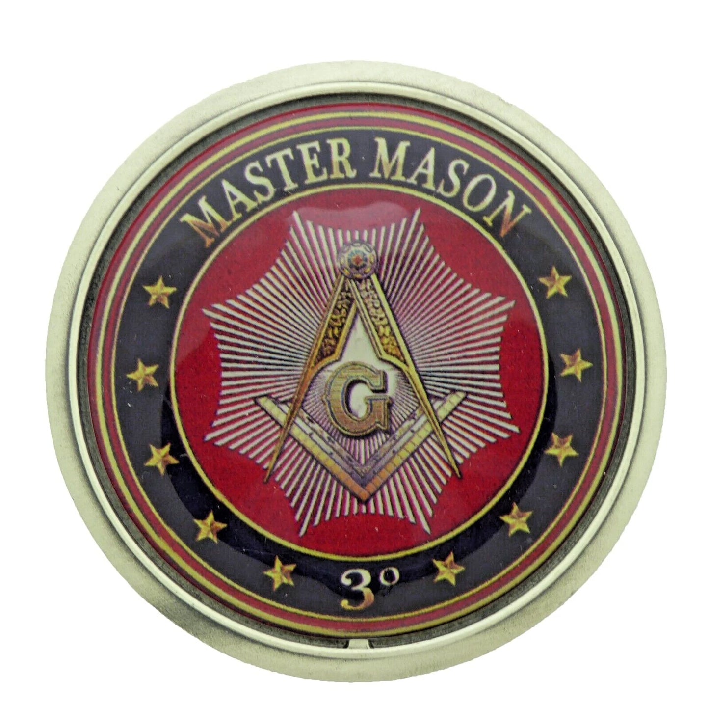 Vintage Compass Fraternal Masonic Belt Buckle